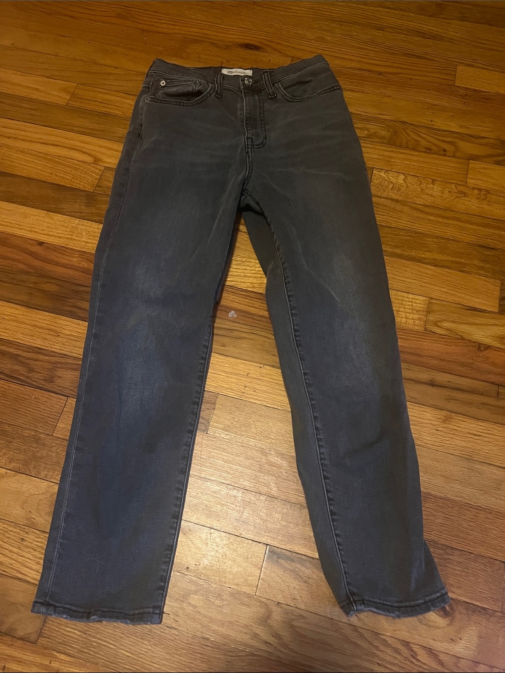 Madewell Women's Straight-Leg Jeans in Faded Charcoal